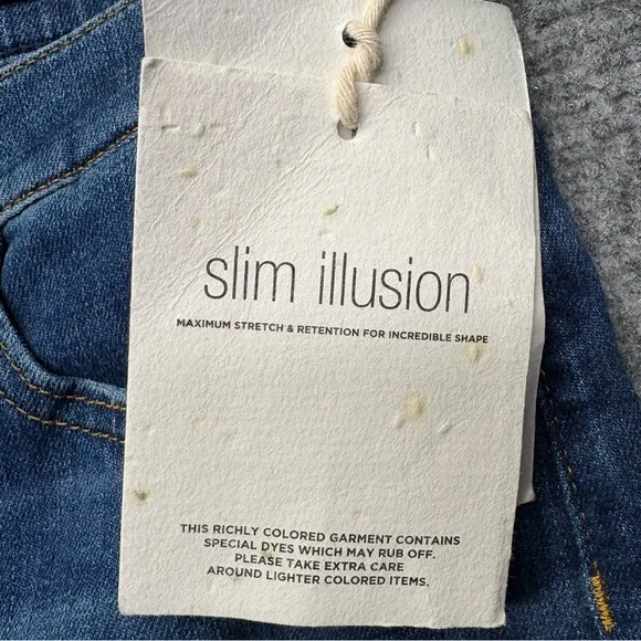 NWT 7 For All Mankind Jeans Women 30 Blue Cropped Jo Slim Illusion Highline Wide